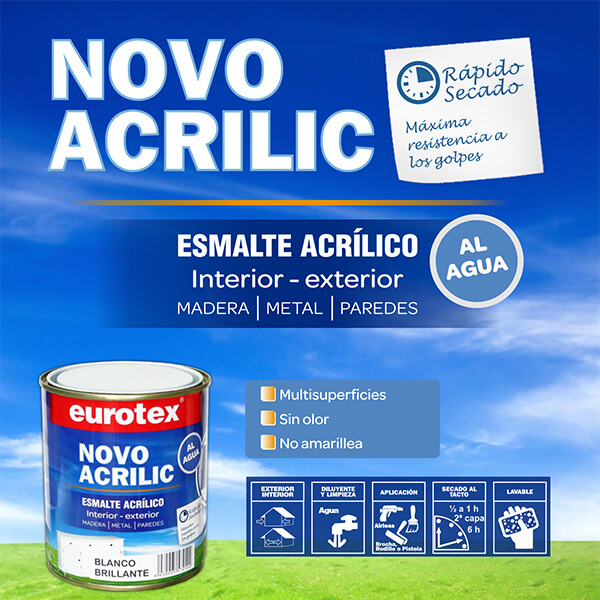 Esmallte Novoacrilic especial para puertas, ventanas y muebles